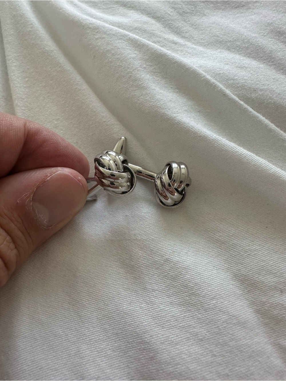 Classic Silver Knot Cufflinks